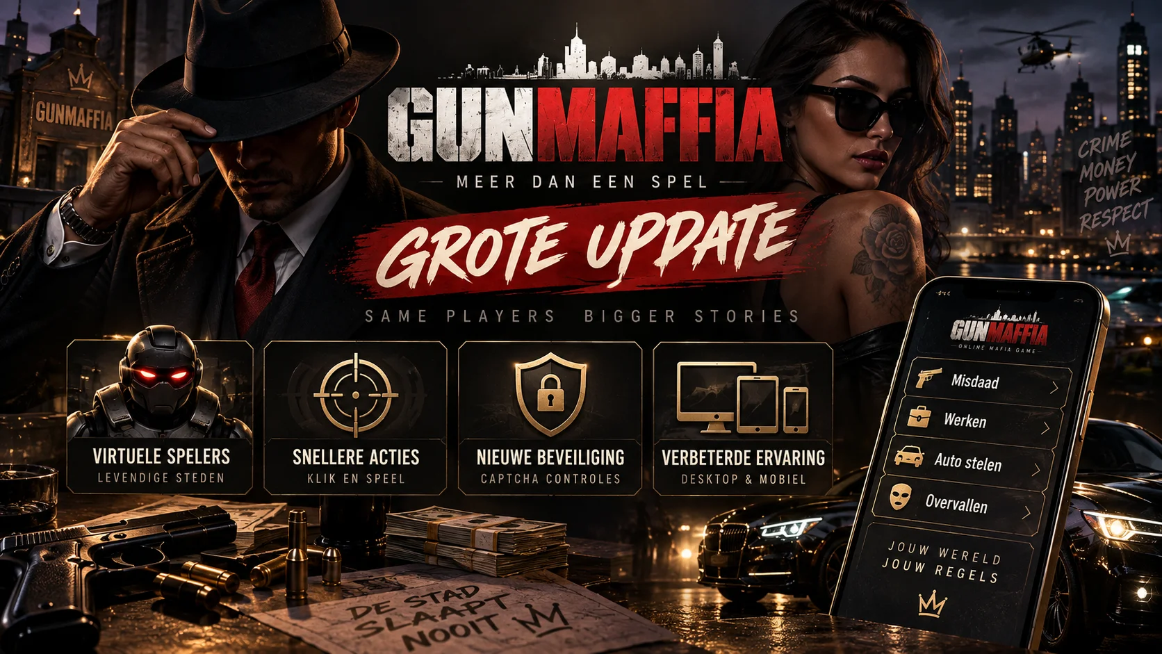 Grote GunMaffia update met virtuele spelers, vernieuwde gameplay en nieuwe beveiliging